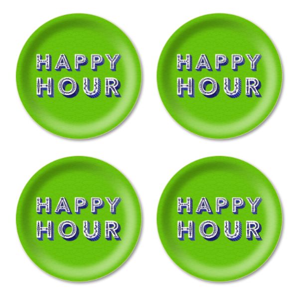 Asta Barrington Happy Hour Coasters Set of 4 - Shiva Designs