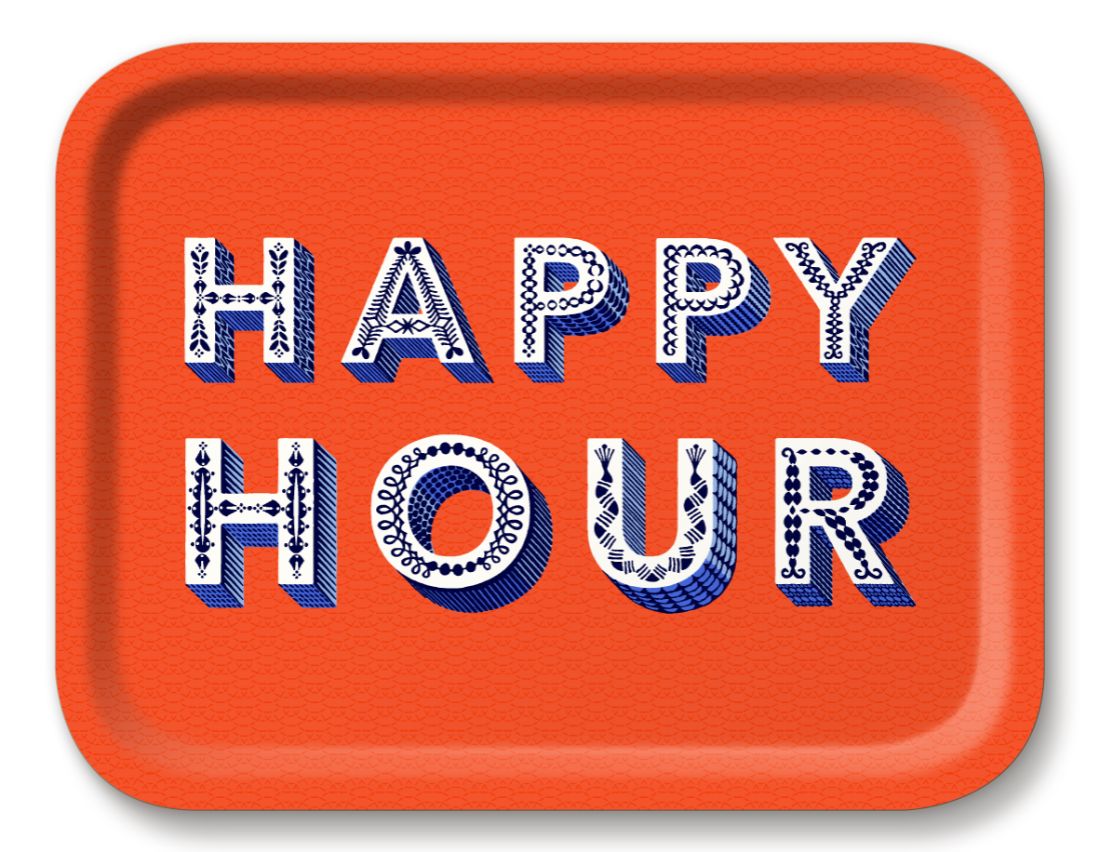 Asta Barrington Happy Hour Drink Tray 36 cm x 28 cm - Shiva Designs