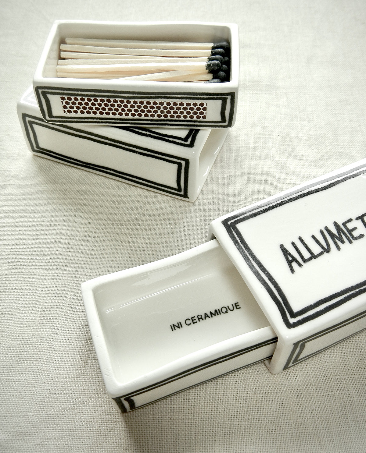 Ceramic Matchbox ‘Matches’ - Shiva Designs