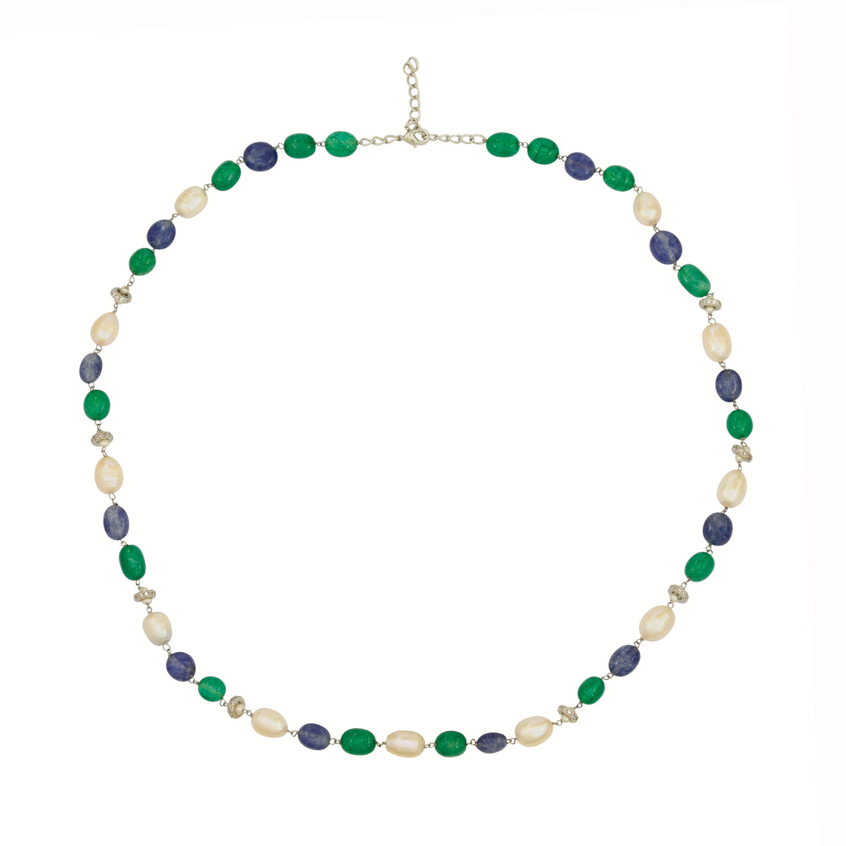 Green Blue Pearl (Freshwater) Necklace - Shiva Designs
