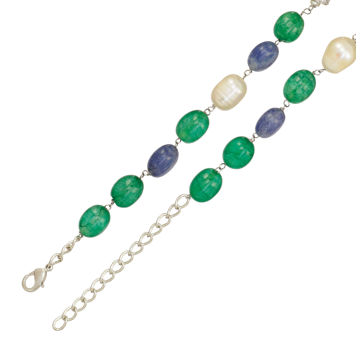 Green Blue Pearl (Freshwater) Necklace - Shiva Designs