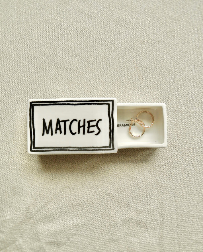 Ceramic Matchbox ‘Matches’ - Shiva Designs