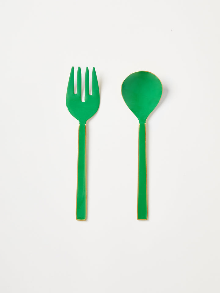Bonnie and Neil Enamel Salad Servers - Shiva Designs