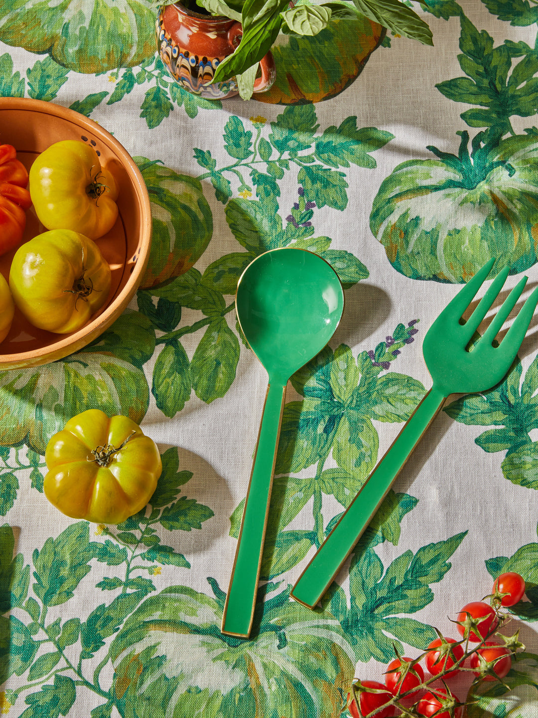 Bonnie and Neil Enamel Salad Servers - Shiva Designs