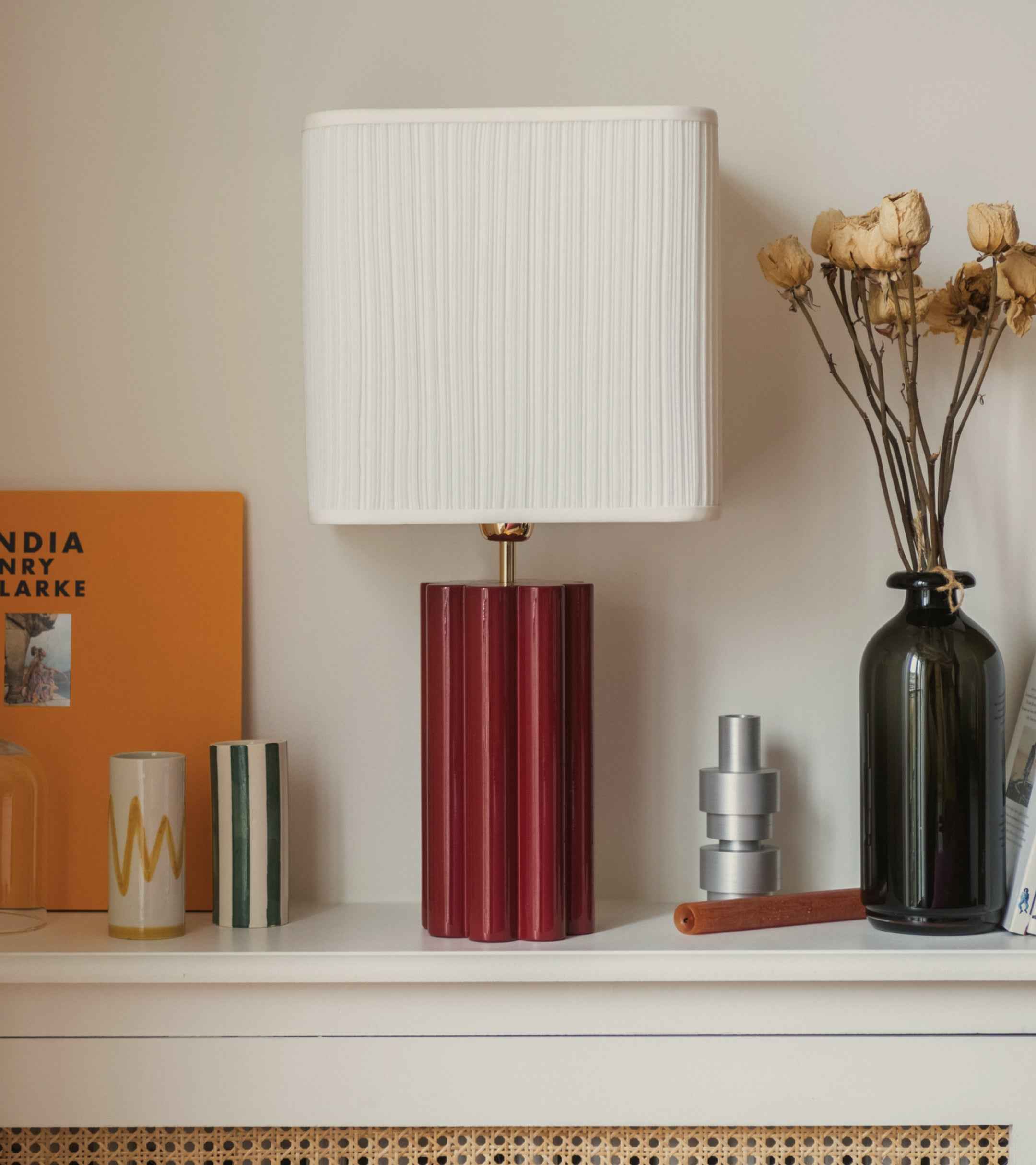 Gioia Ceramic Lamp Bordeaux