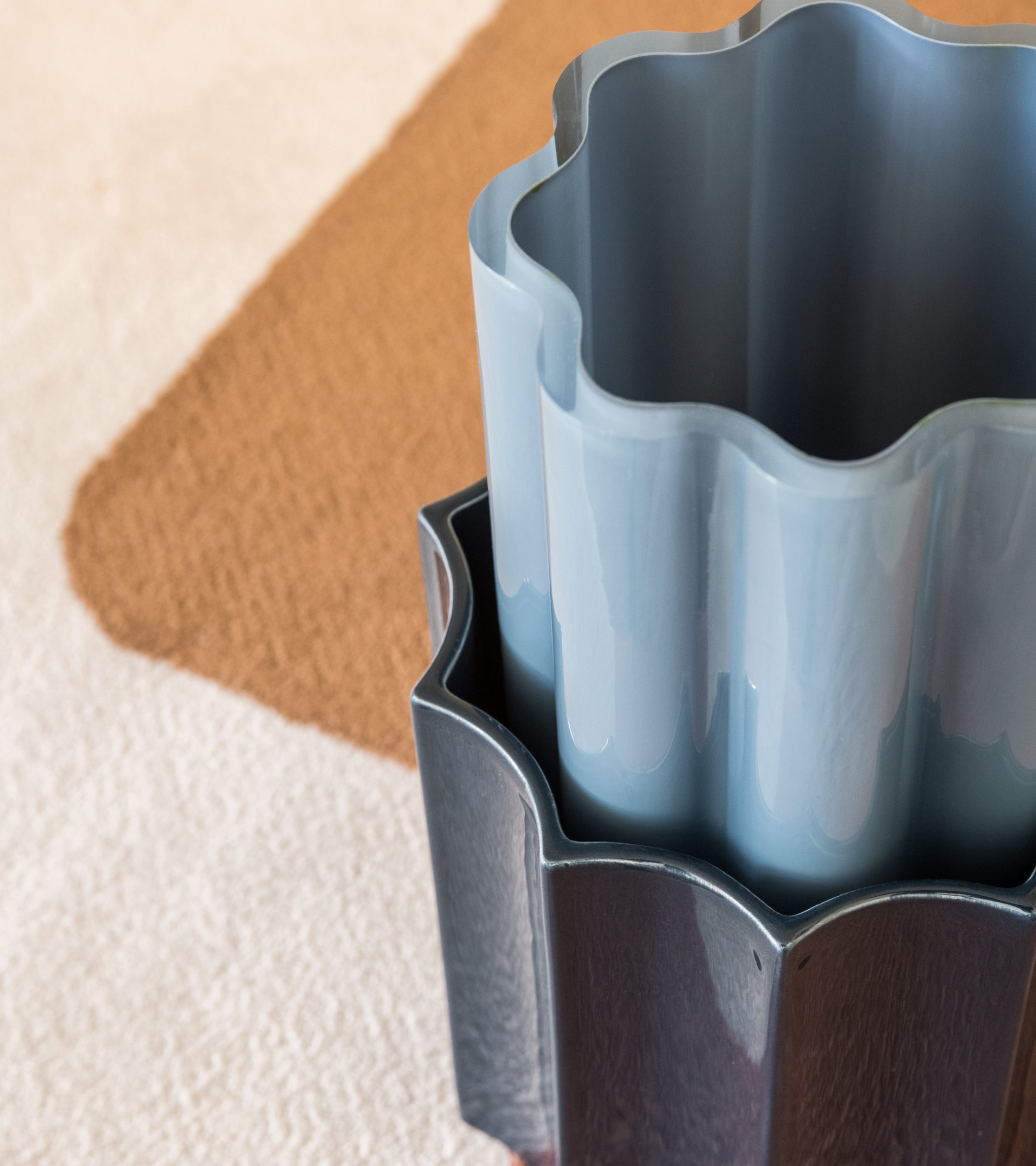 Duetto Ceramic & Glass Vase Duo