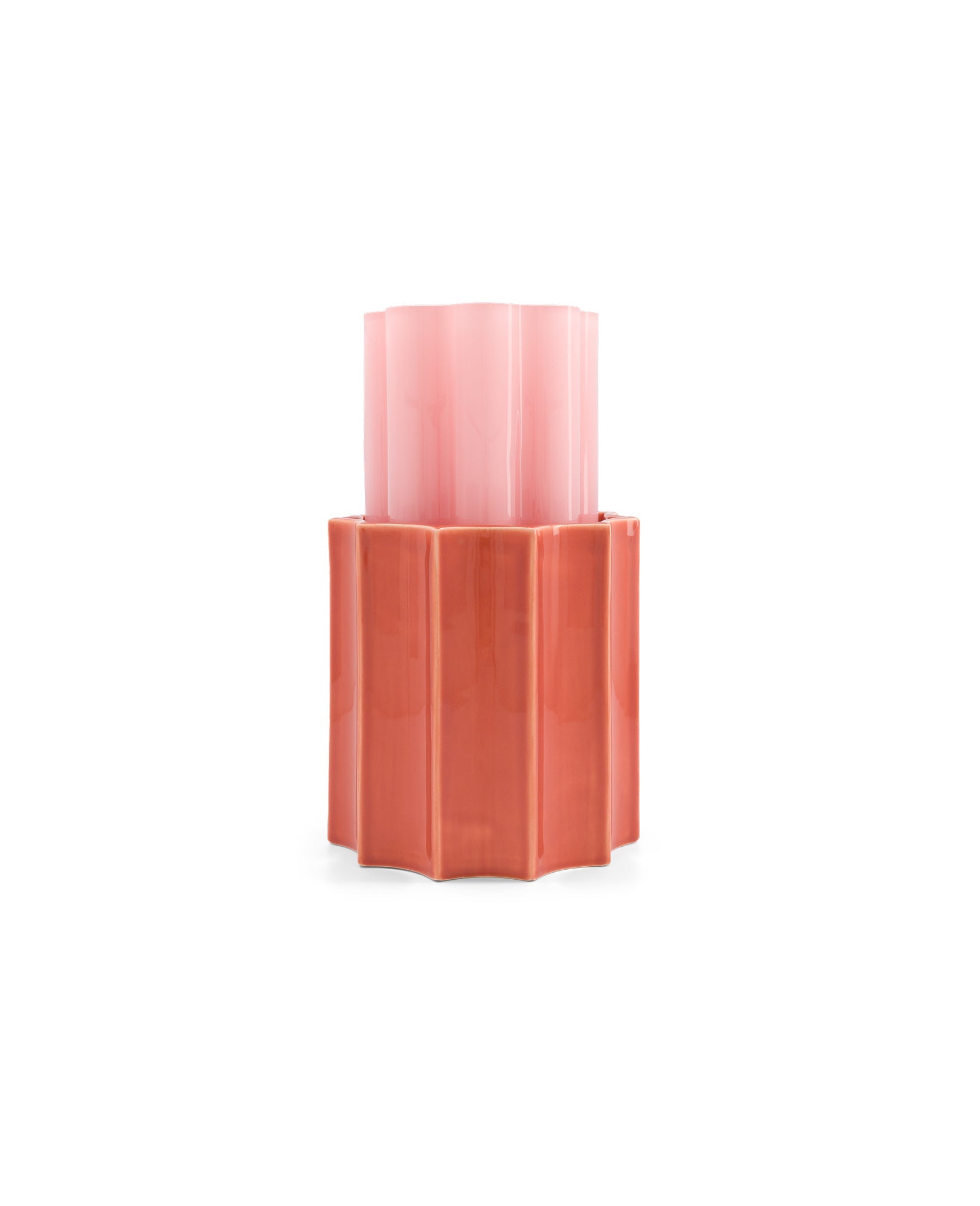 Duetto Ceramic & Glass Vase Duo