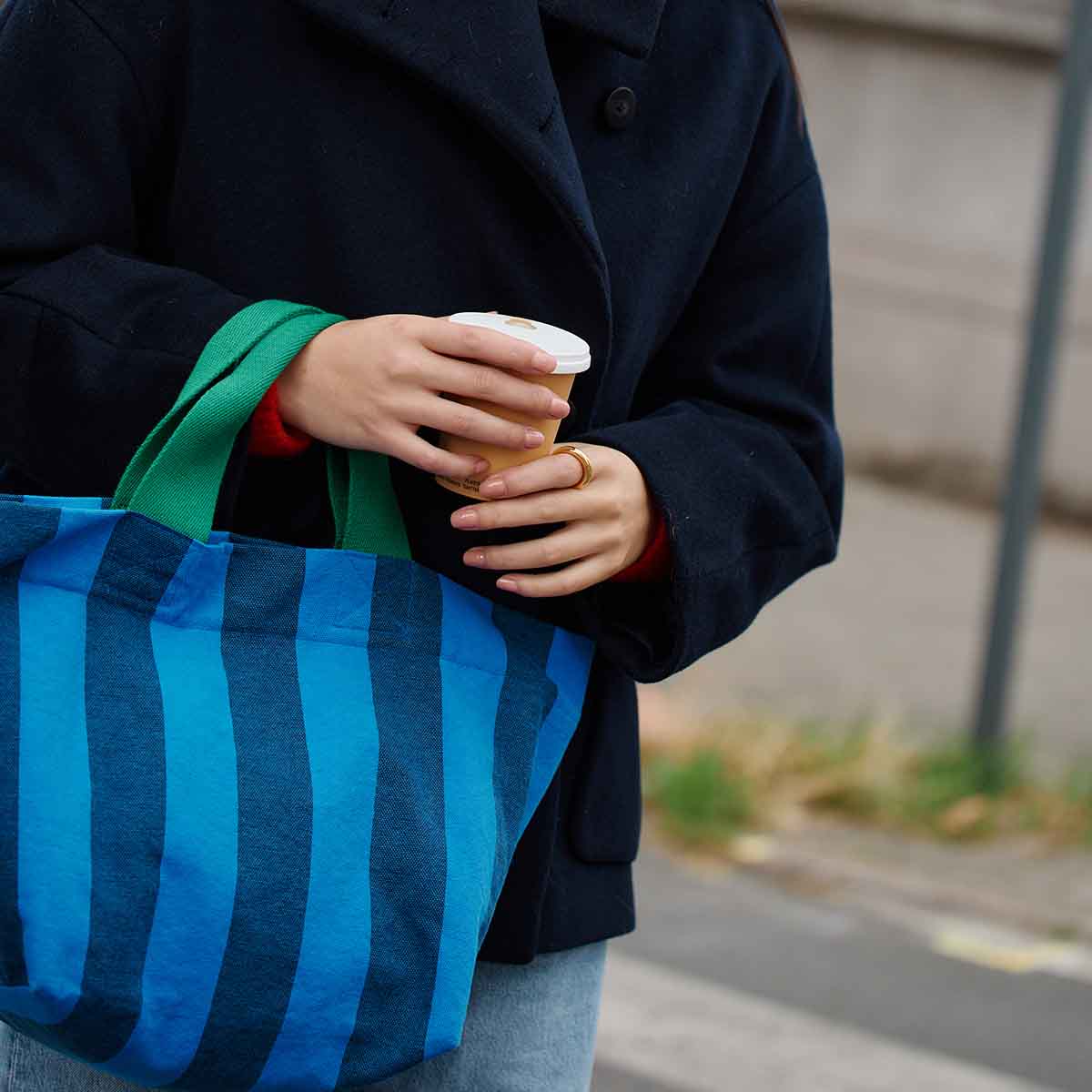 BAG TINA BIG STRIPES NIGHT / BLUE