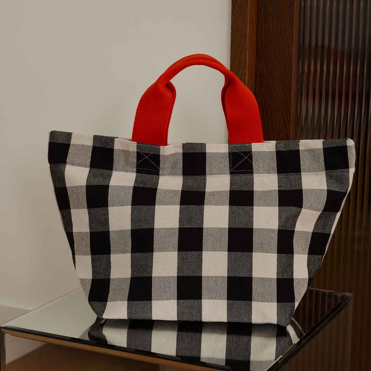 BAG TINA BIG VICHY GREIGE