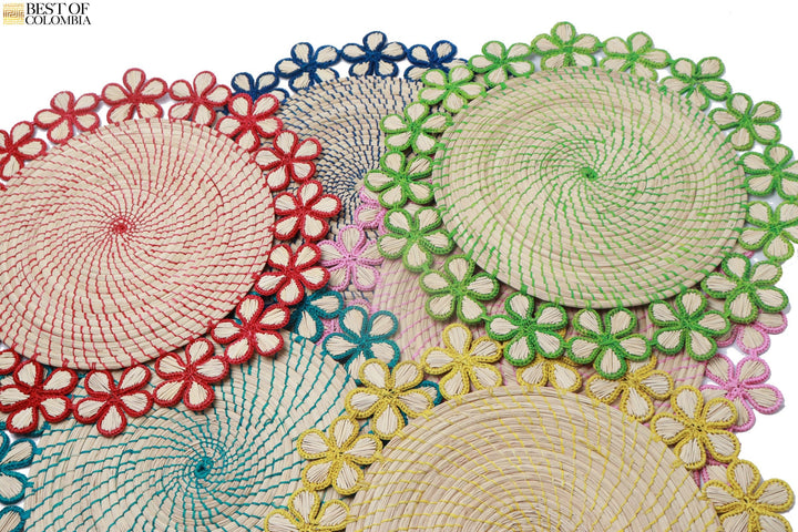 Floral Iraca Placemat - Shiva Designs