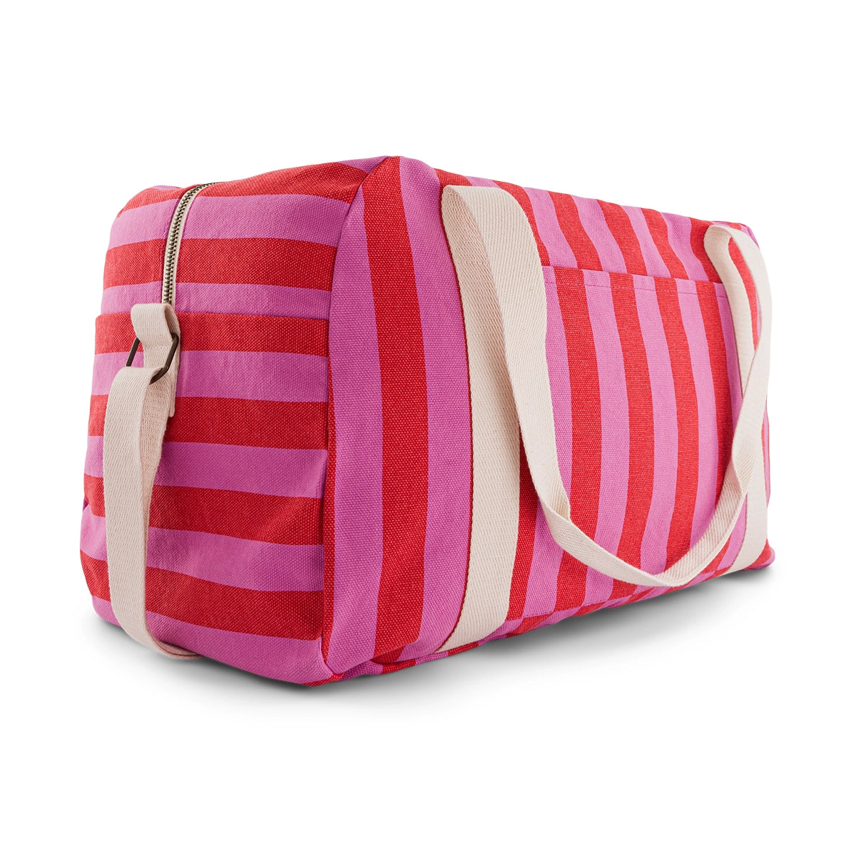 Raphael Weekend Bag – Orchid & Red Stripes - Shiva Designs