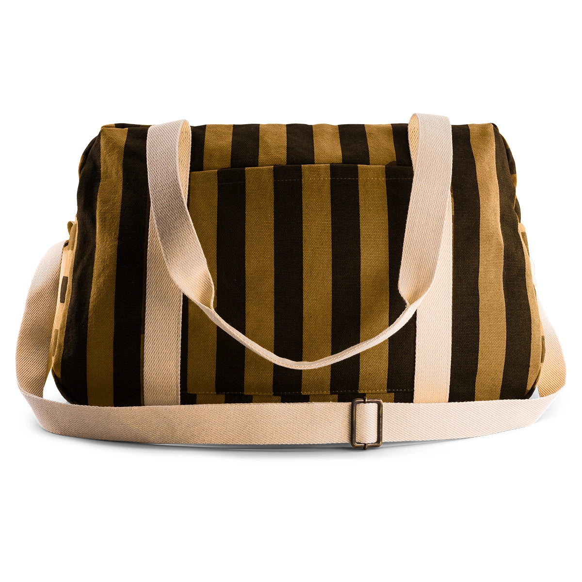Raphael Weekend Bag – Cumin Stripes - Shiva Designs