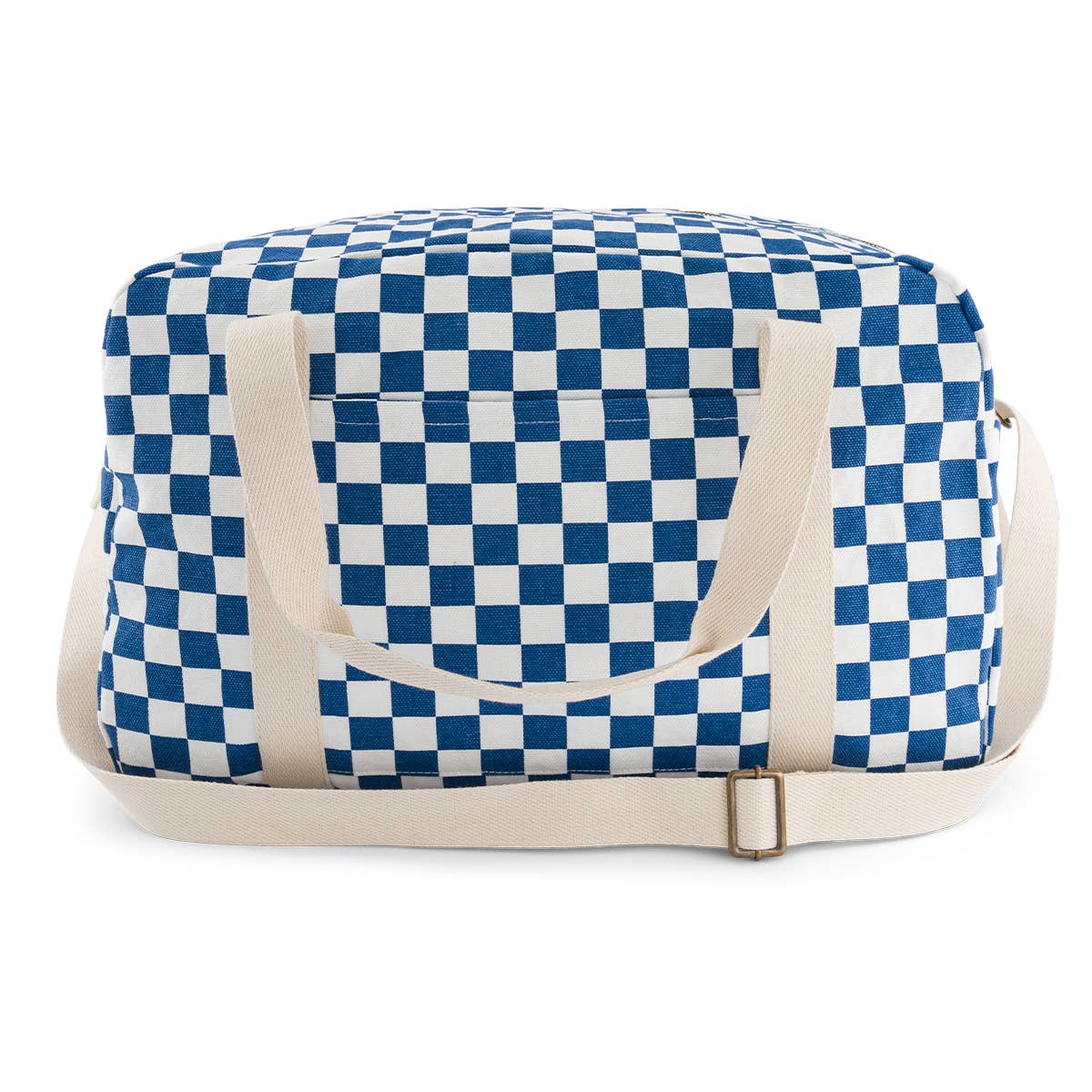 Raphael Weekend Bag – Checkerboard Blue - Shiva Designs