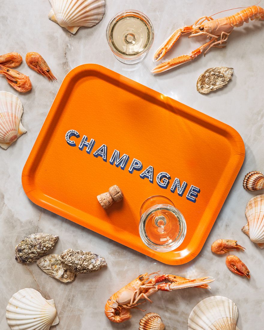 Asta Barrington Champagne Drink Tray 36 cm x 28 cm - Shiva Designs