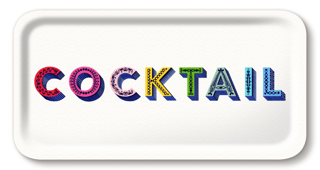 Asta Barrington Cocktail Drink Tray 43 cm x 22 cm - Shiva Designs