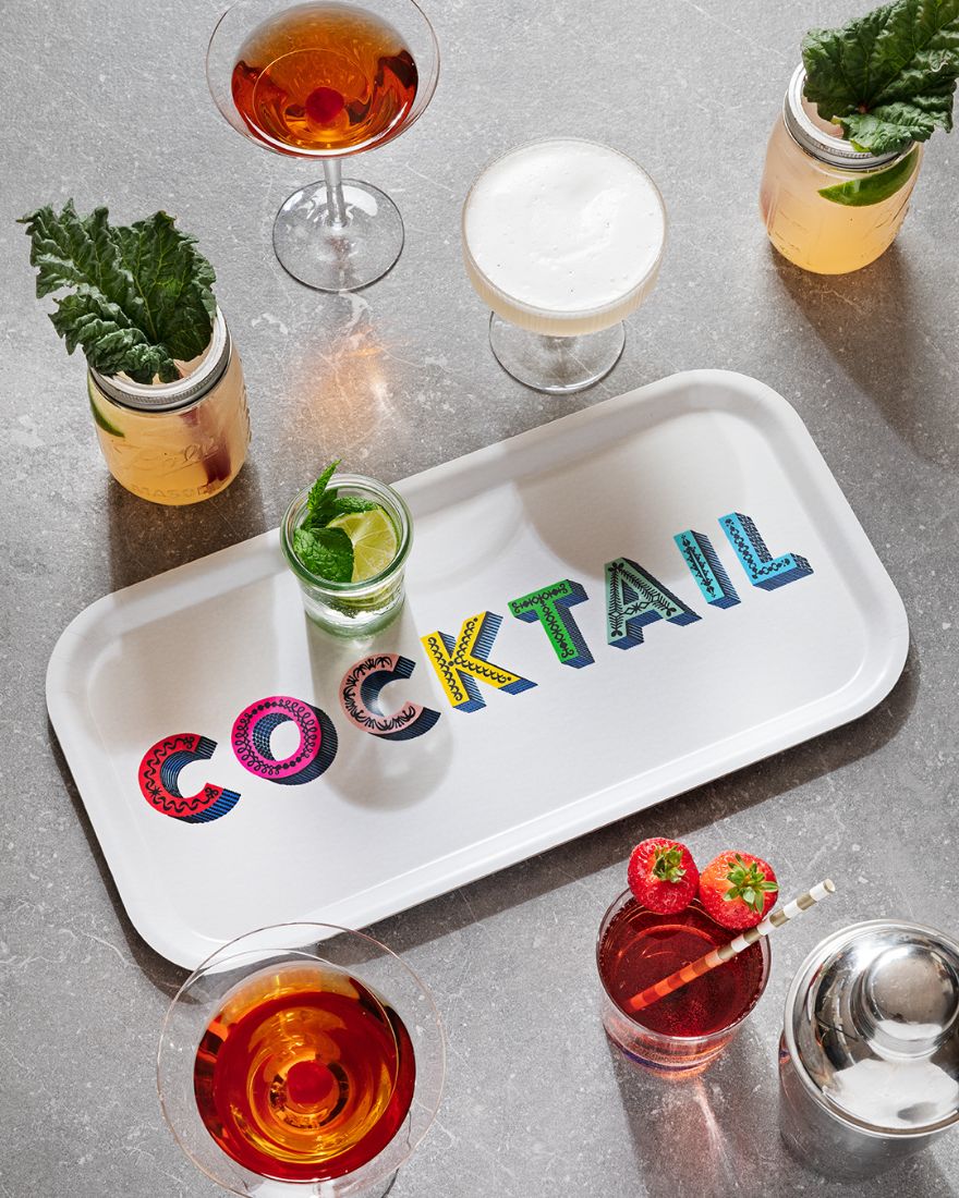 Asta Barrington Cocktail Drink Tray 43 cm x 22 cm - Shiva Designs