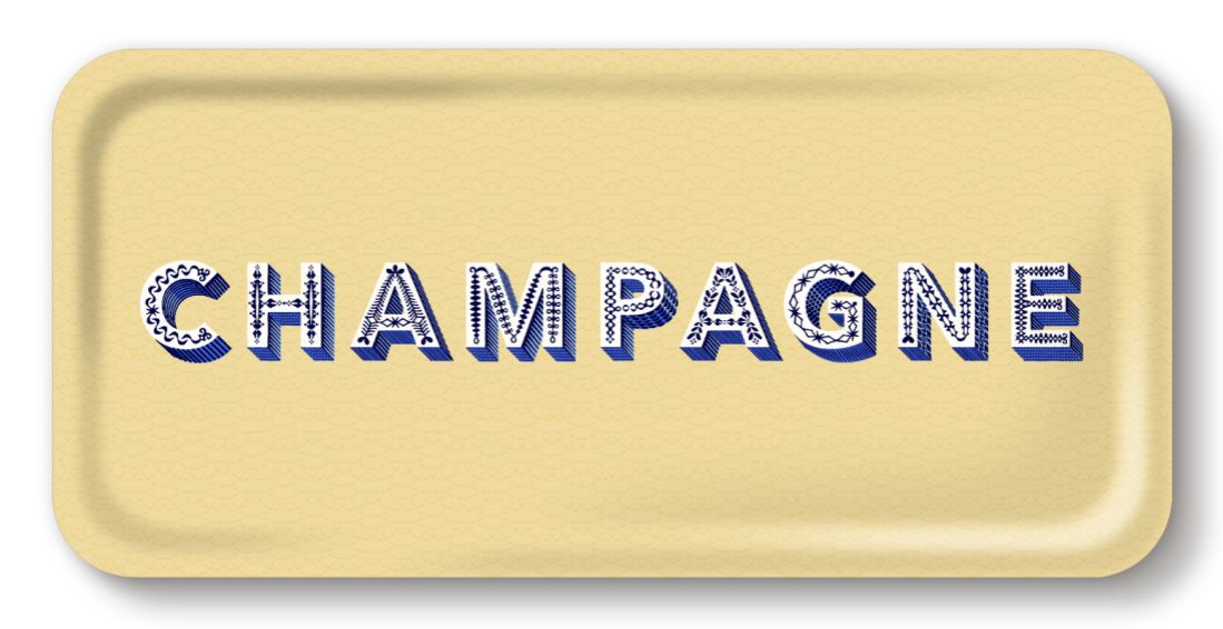 Asta Barrington Champagne Drink Tray 32 cm x 15 cm - Shiva Designs