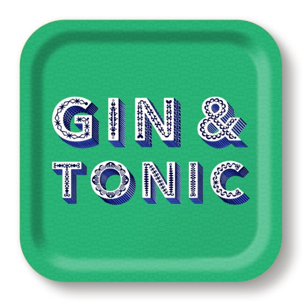 Asta Barrington Gin & Tonic Drinks Tray 20 cm x 20 cm - Shiva Designs
