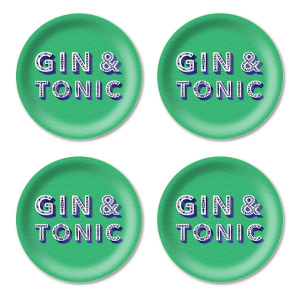 Asta Barrington Gin & Tonic Coasters Set of 4 - Shiva Designs