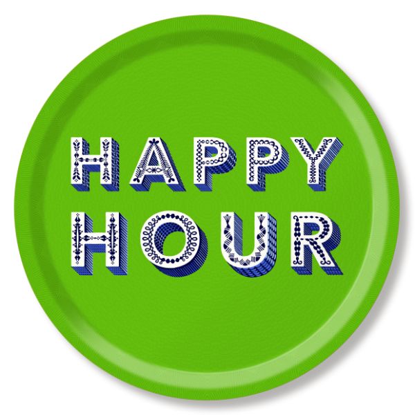 Asta Barrington Happy Hour Drink Tray Ø39cm - Shiva Designs