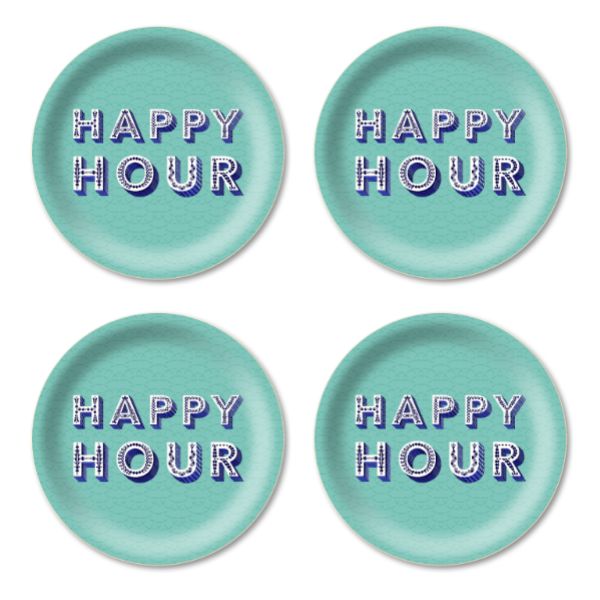 Asta Barrington Happy Hour Coasters Set of 4 - Shiva Designs