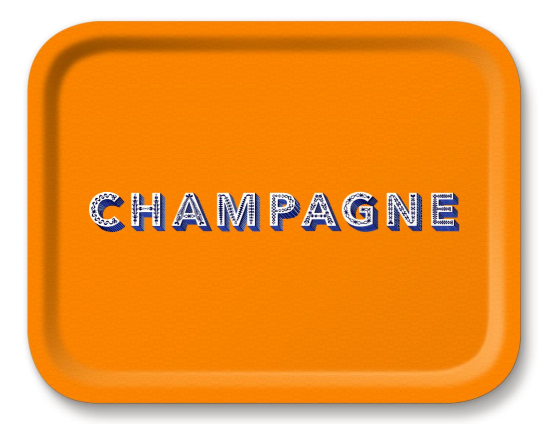 Asta Barrington Champagne Drink Tray 36 cm x 28 cm - Shiva Designs
