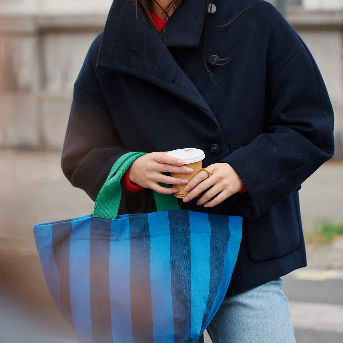 BAG TINA BIG STRIPES NIGHT / BLUE