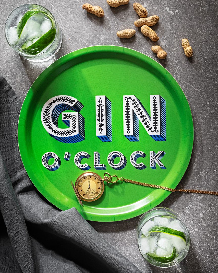 Asta Barrington Gin O'clock Drink Tray Ø31cm - Shiva Designs