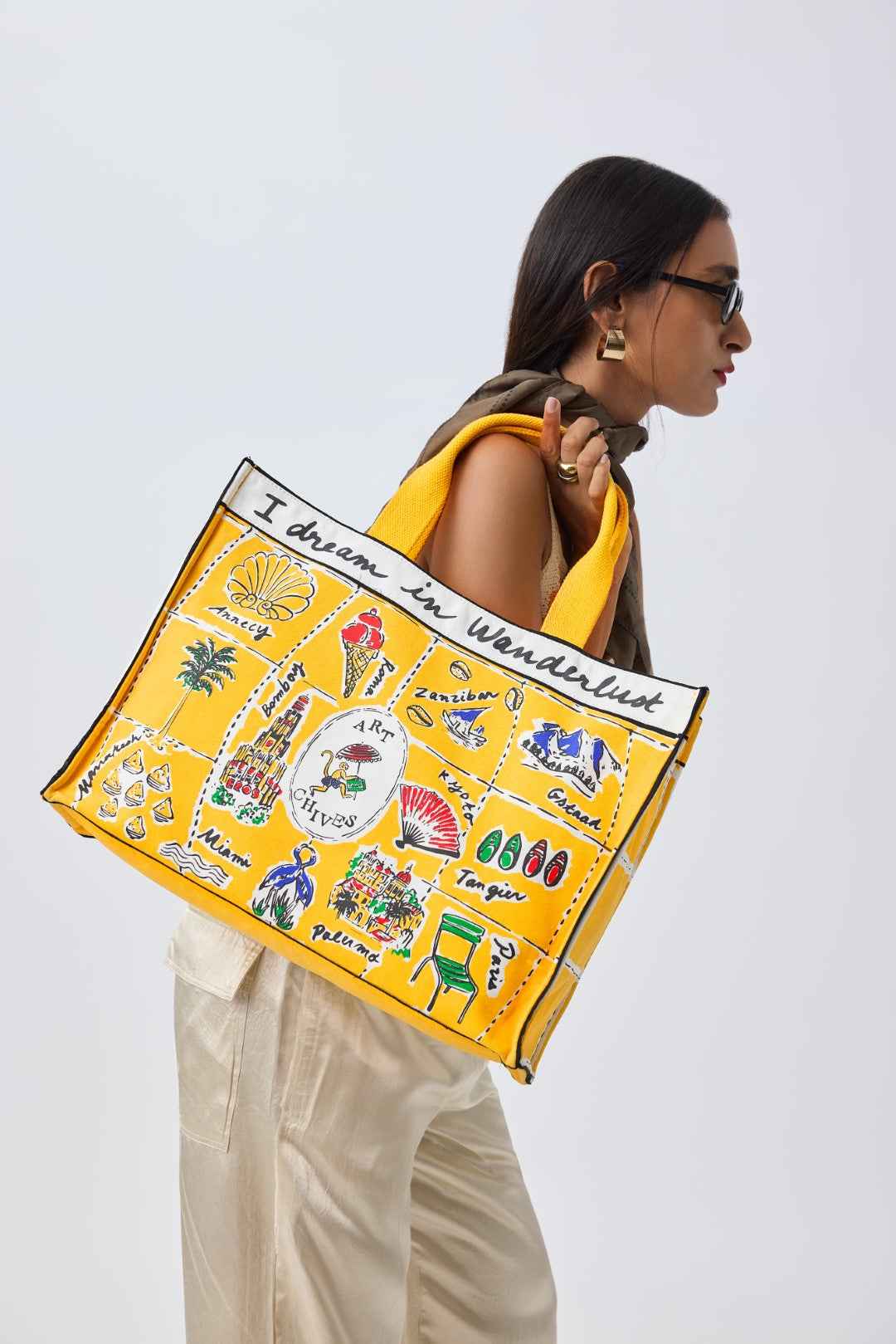 The Wanderluster Tote (Yellow)
