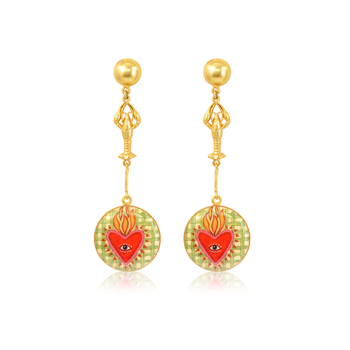 Lobster Amore Earrings - Shiva Designs