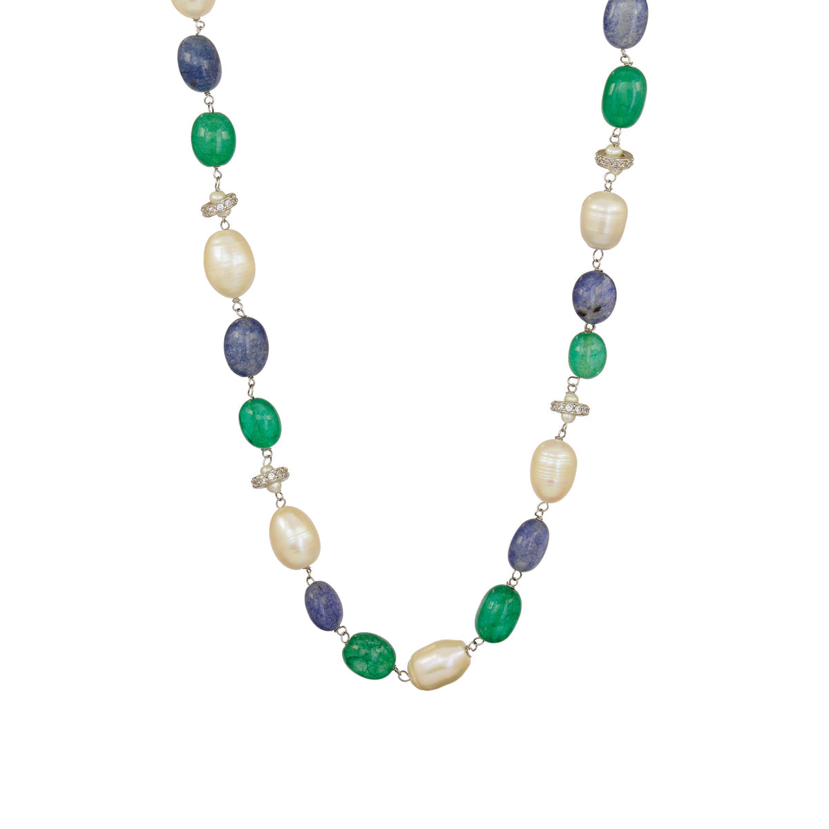 Green Blue Pearl (Freshwater) Necklace - Shiva Designs