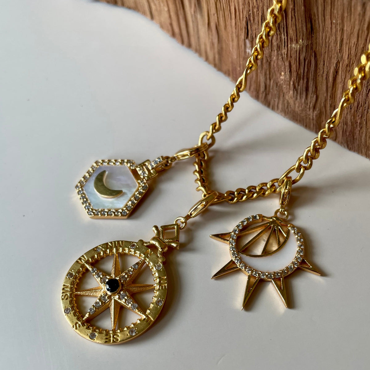 Mini Celestial Charm Necklace - Shiva Designs