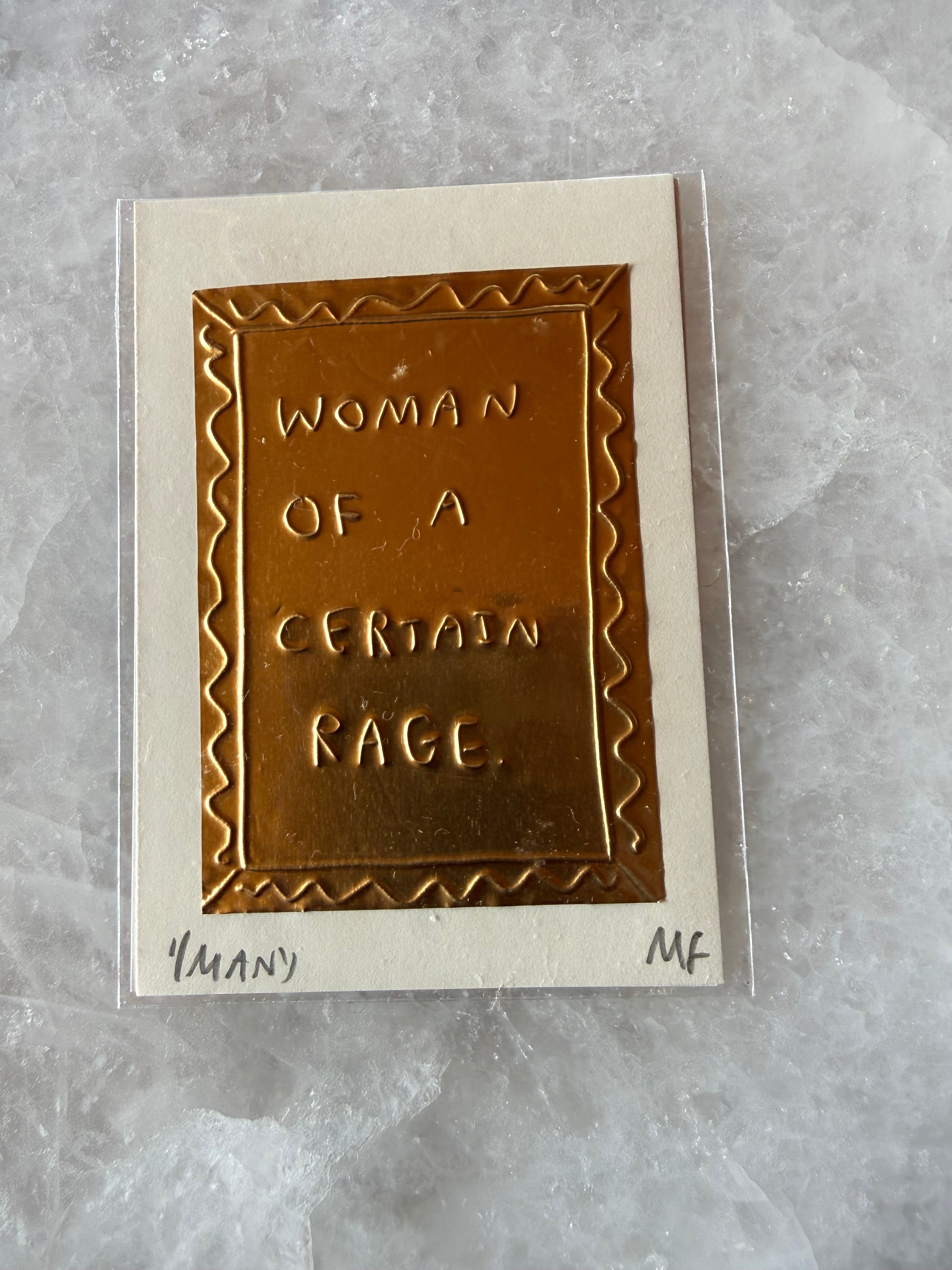Embossed Art - Woman of a Certain Rage by Megan Fatharly