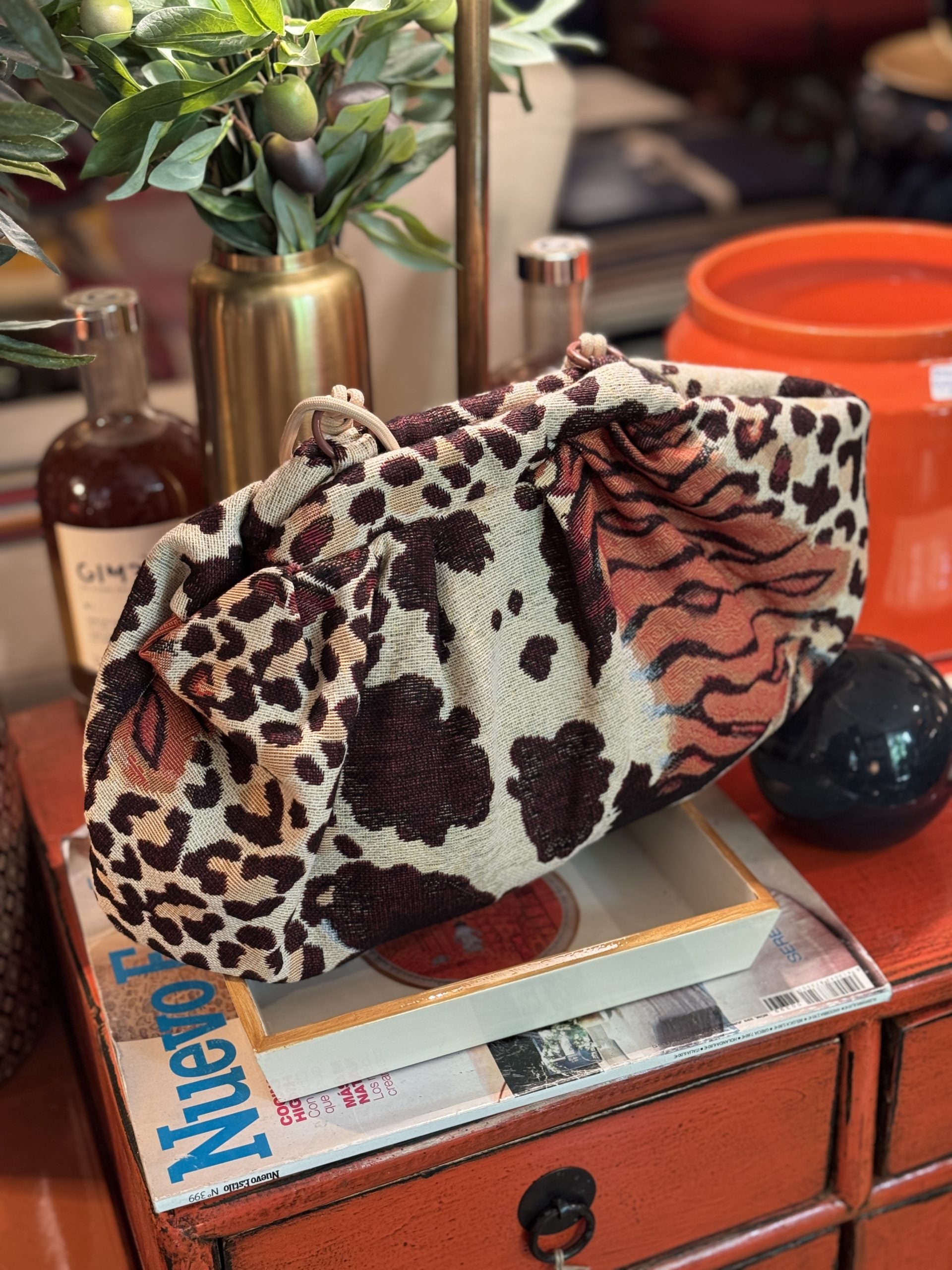 Comporta Clutch Bag - Jacquard Animal Print - Shiva Designs