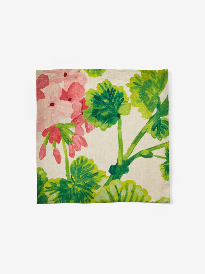 Geranium Geranium Multi Linen Napkins (Set of 4) - Shiva Designs
