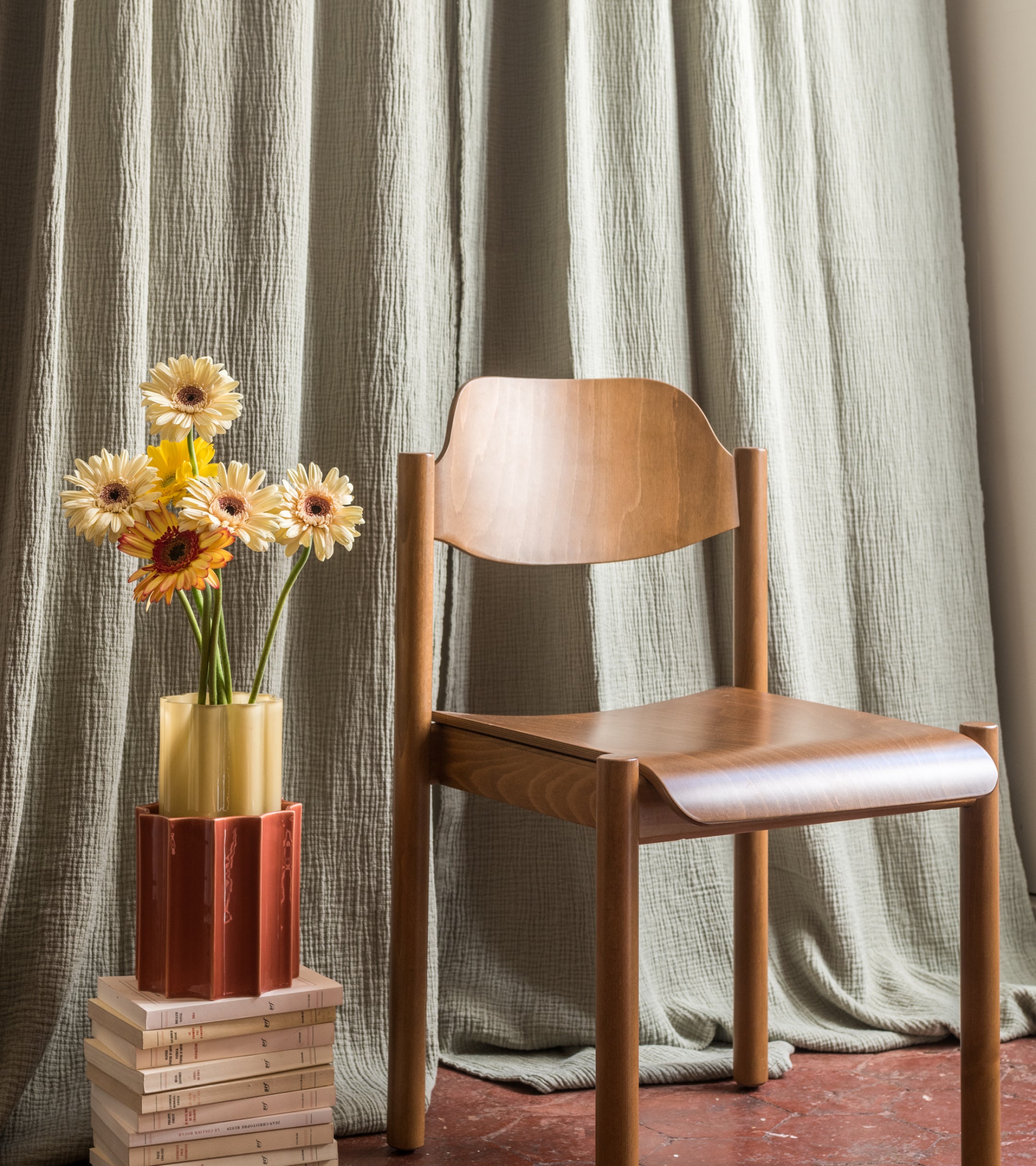 Duetto Ceramic & Glass  Vase Duo