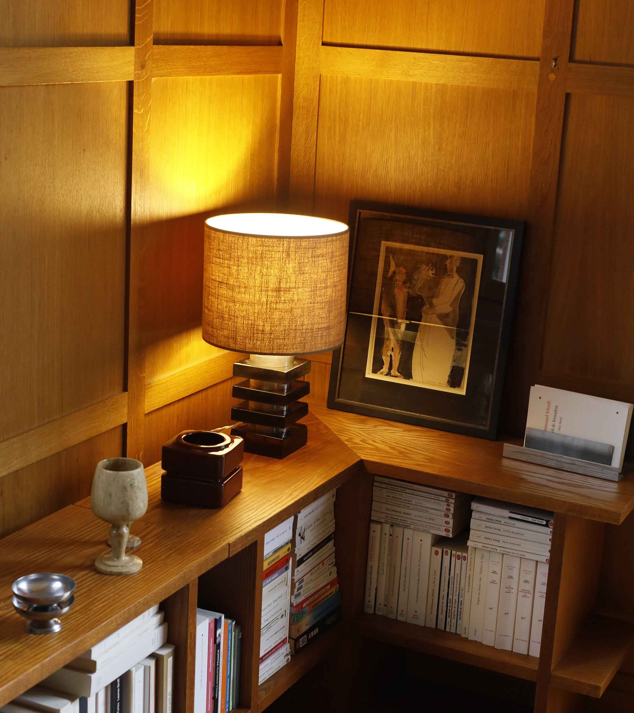 Marta Smoky Amber  Glass Lamp