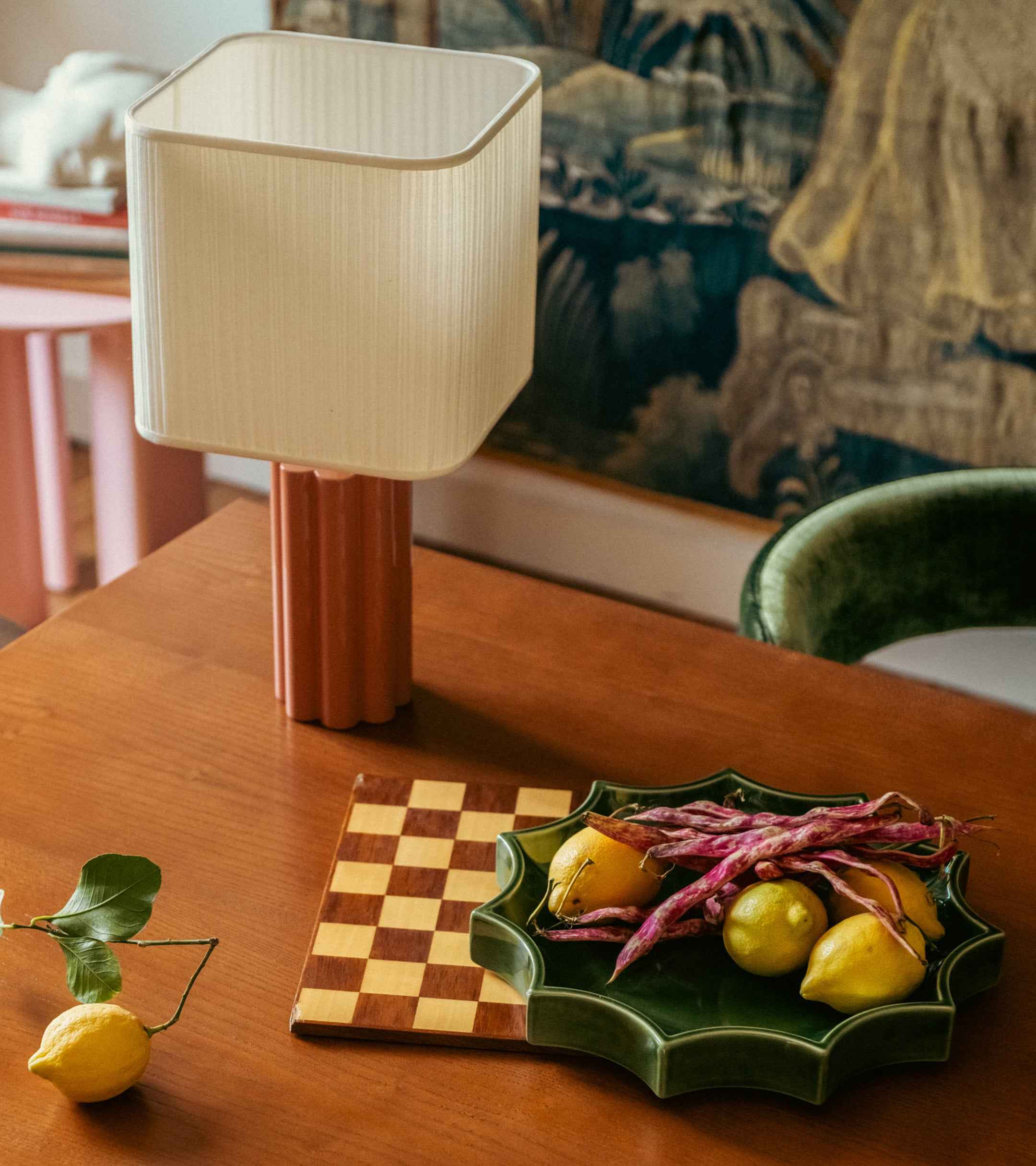 Gioia Ceramic Lamp Bordeaux