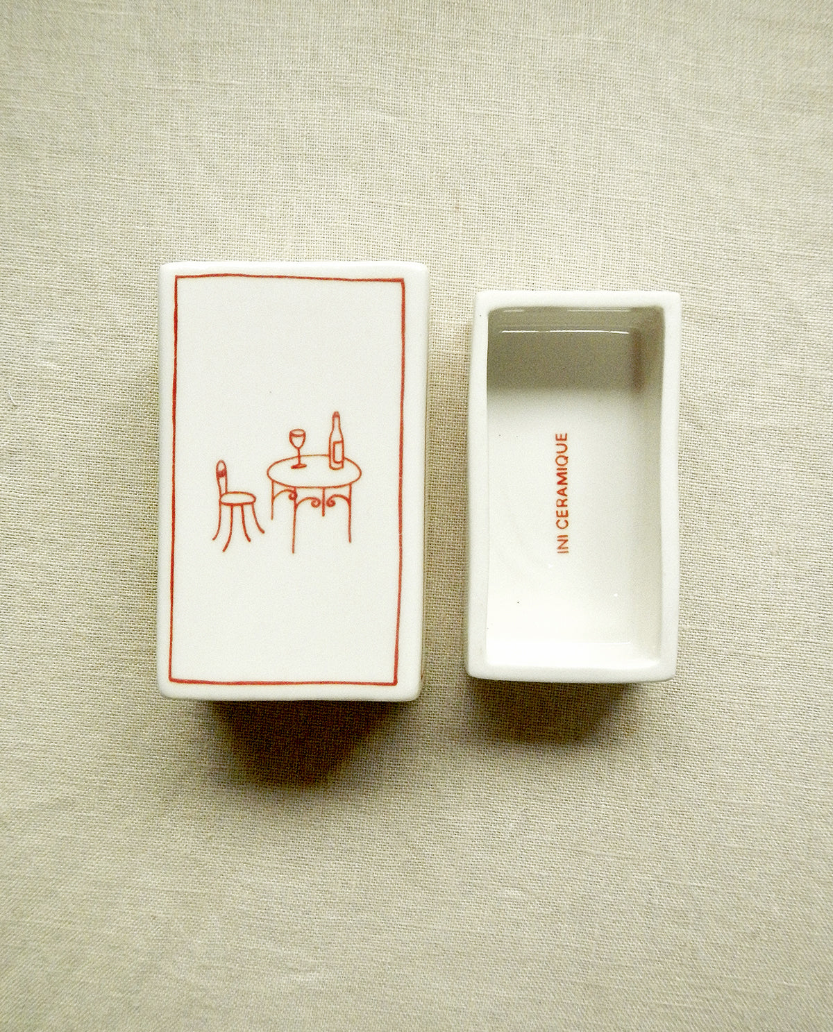Ceramic Matchbox ‘Terrasse’ - Shiva Designs