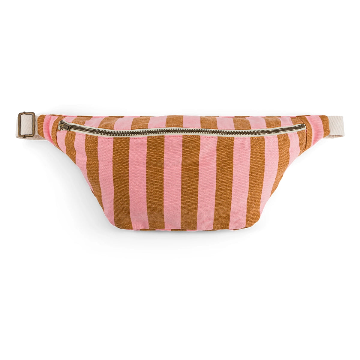 Bum Bag – Caramel & Strawberry Stripes - Shiva Designs
