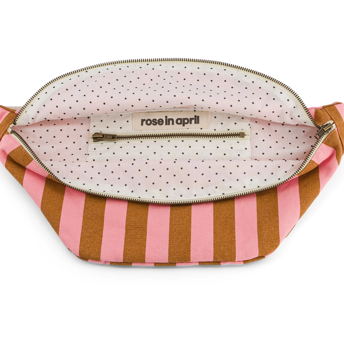 Bum Bag – Caramel & Strawberry Stripes - Shiva Designs