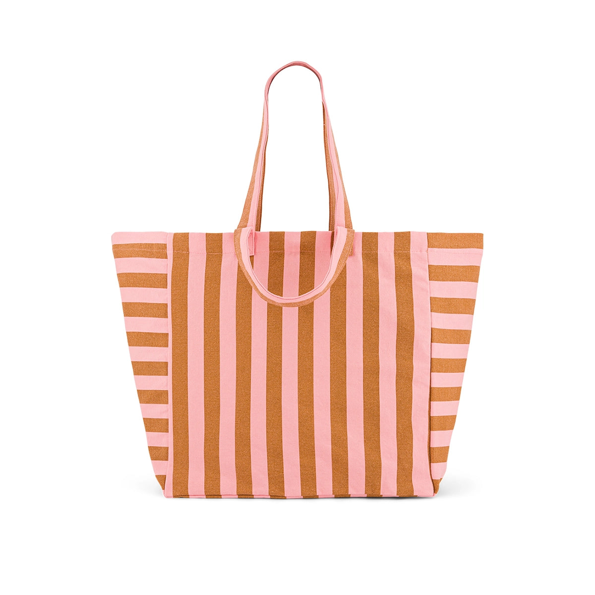 Elisa Tote – Caramel & Strawberry Stripes - Shiva Designs