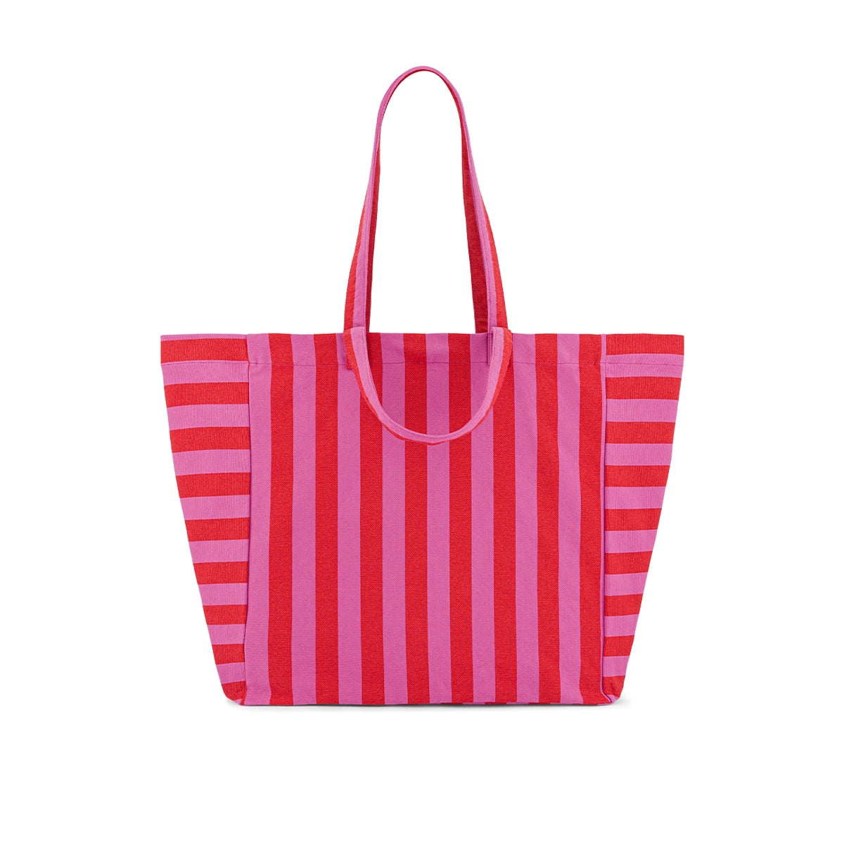 Elisa Tote – Orchid & Red Stripes - Shiva Designs