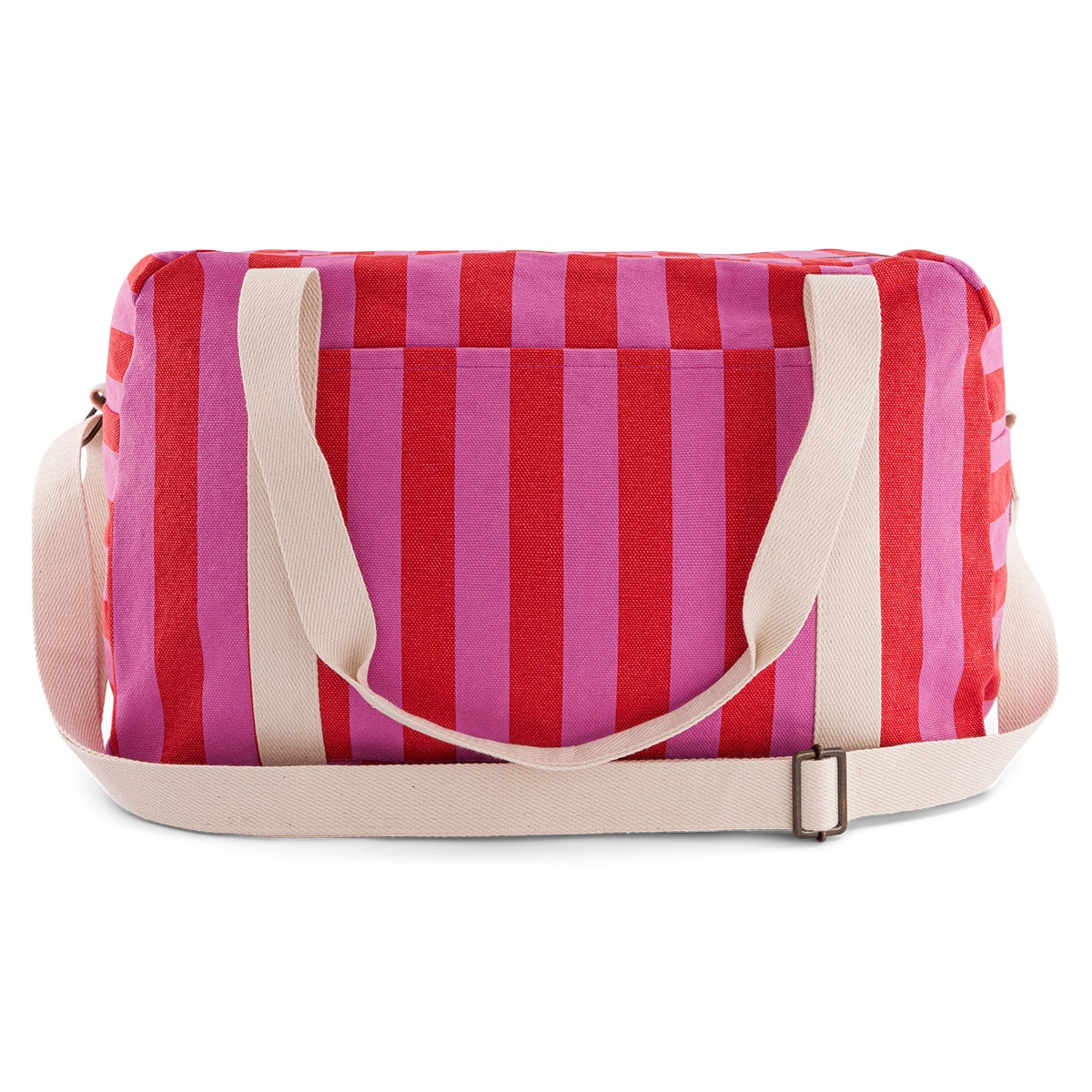 Raphael Weekend Bag – Orchid & Red Stripes - Shiva Designs