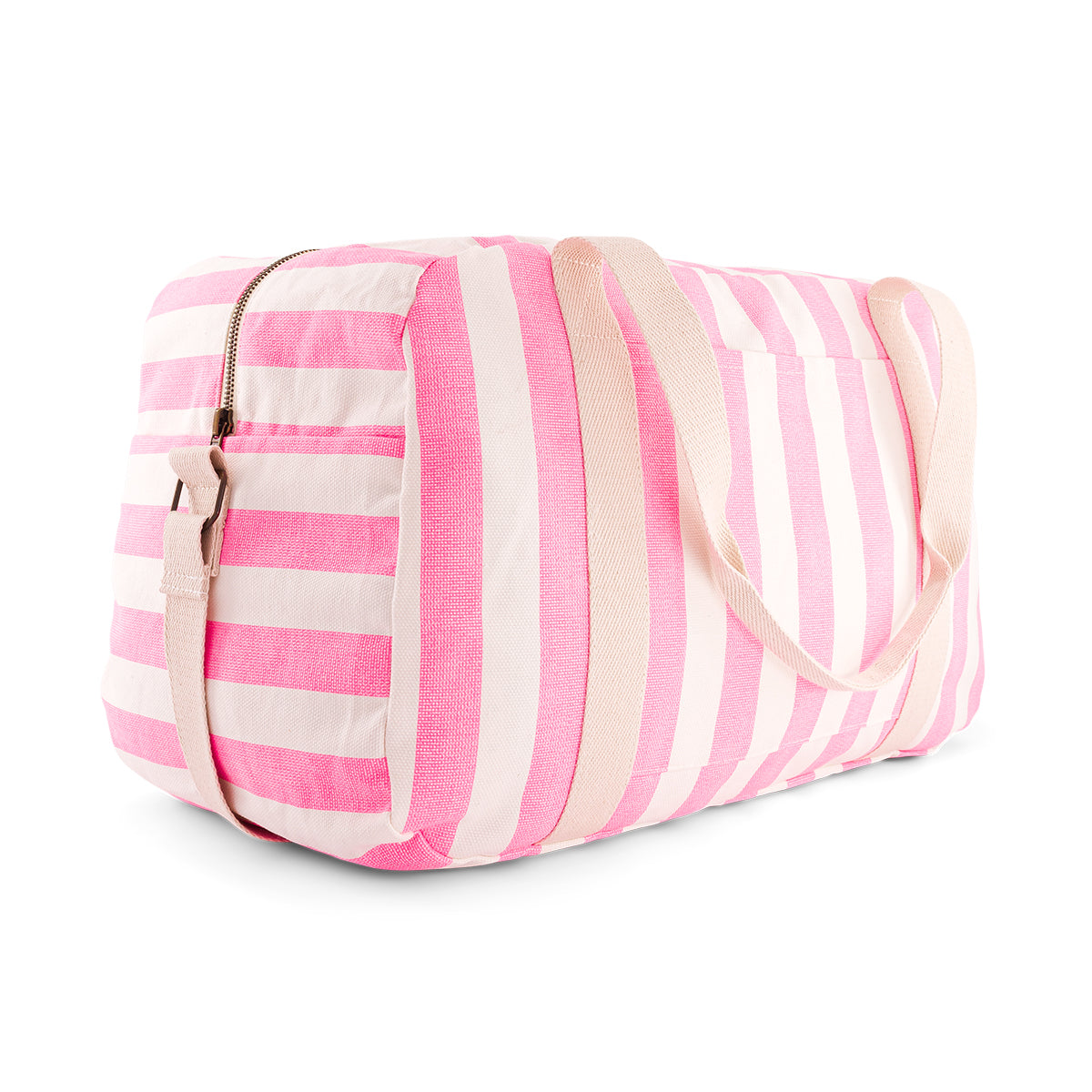 Raphael Weekend Bag – Neon Pink Stripes - Shiva Designs